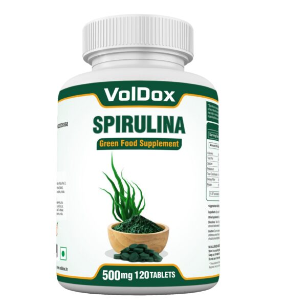 Spirulina 120 Tablets Green Superfood Overall Body Support