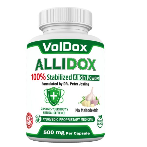 Allidox – Allicin Garlic Capsules 30 Count Natural Antibiotic | Immune Booster | Heart Health | Gut Health | Inflammation Suppor